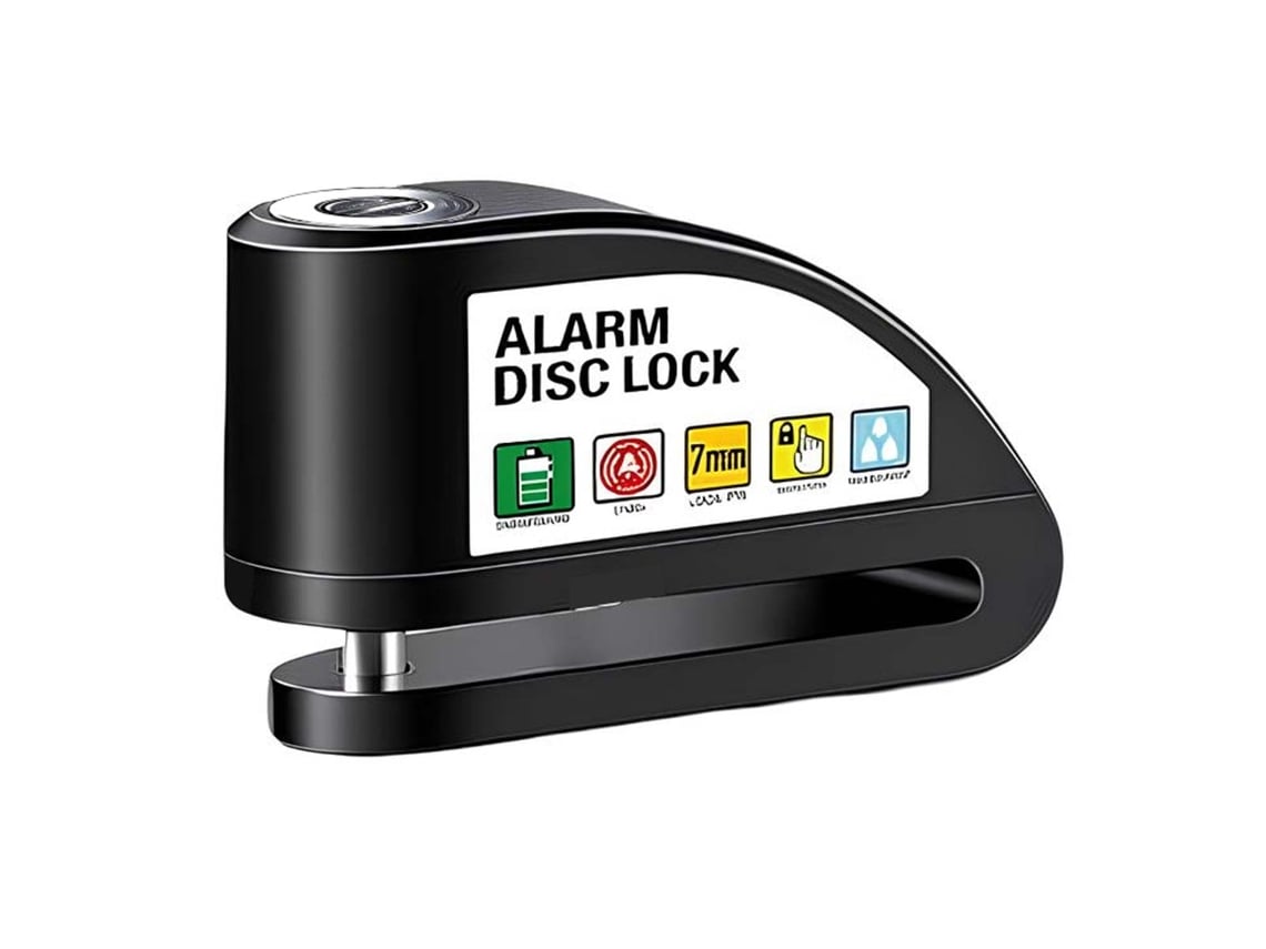 Disco Antirrobo con Alarma 110db Compacto para Bicicleta/Patinete Negro AVIZAR