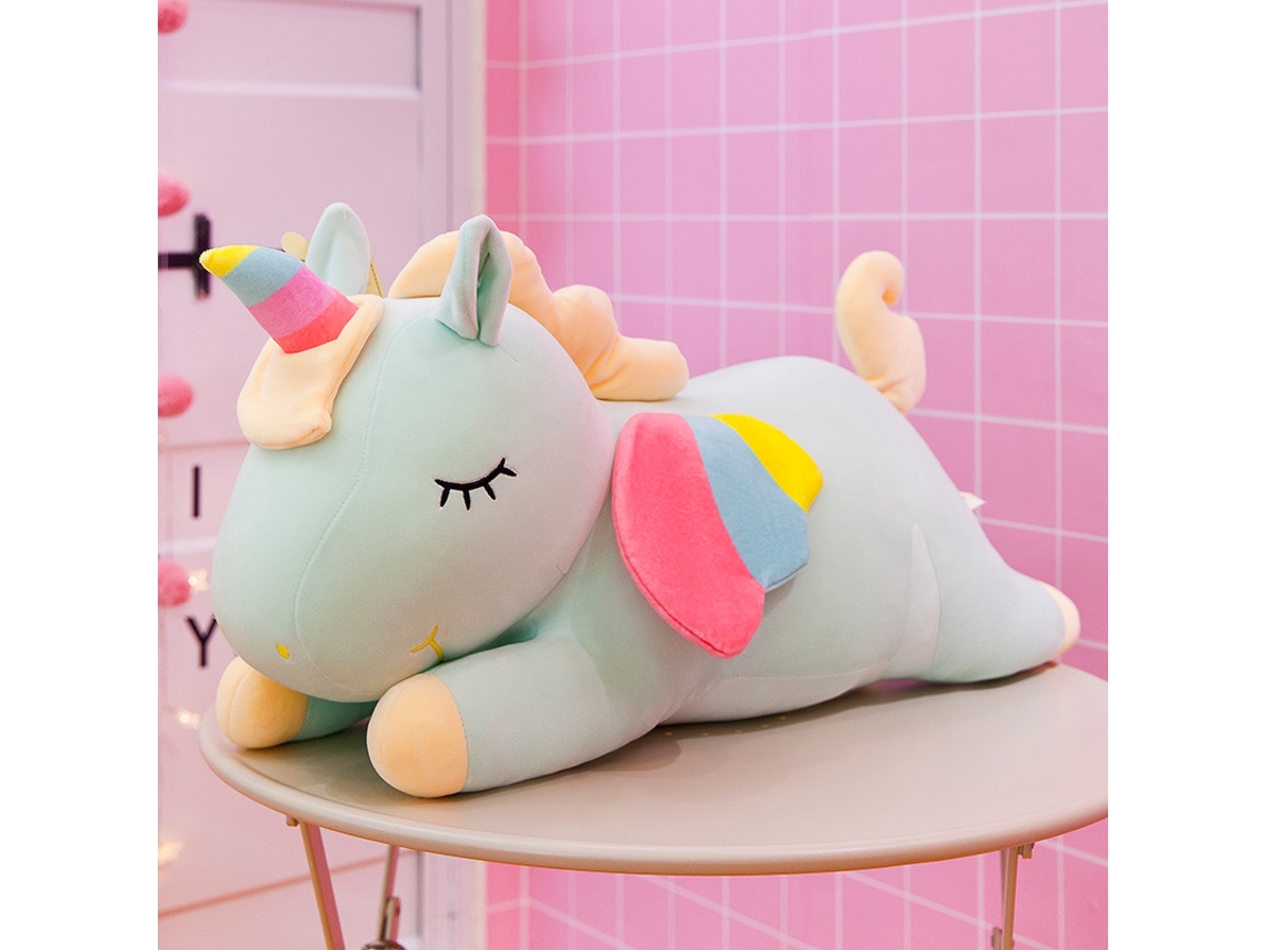 Muñeco De Unicornio, Almohada De Peluche Suave, Lindos Juguetes De Peluche, Regalos Para Niños (Verde/40 Cm) GERTIZ