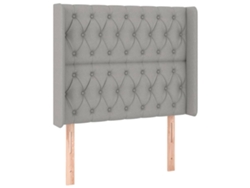 Maison Exclusive - Cabecero Con Orejas De Tela Gris Claro 93x16x118/128 Cm