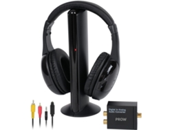 Auriculares Inalámbricos Para Tv Con Base Transmisora Y Múltiples Entradas