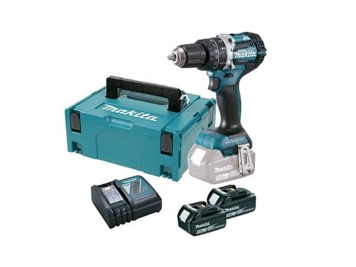 Taladro de percusión Makita DHP484RTJ 18V 5.0Ah