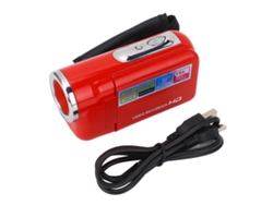 Cámara De Video Hd 16mp 1080p Con Zoom Digital 16x, Pantalla Rotatoria De 2 Pulgadas, Grabadora De Video Usb Para Viajes Rojo
