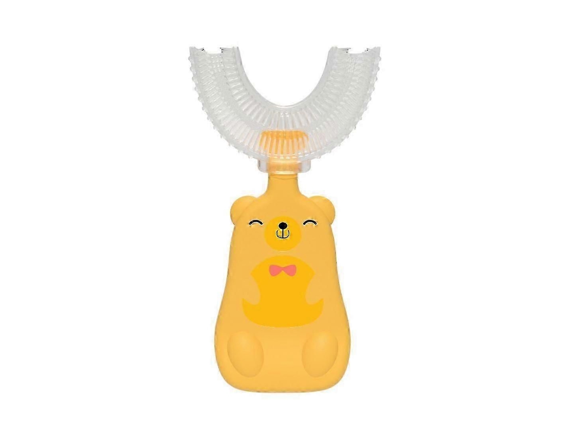 Juego de 2 cepillos de dientes con forma de U y diseño de dibujos animados para niños, de silicona suave D GOKOCO