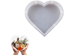 Molde de silicona en forma de corazón para espejo de cristal epoxi DIY
