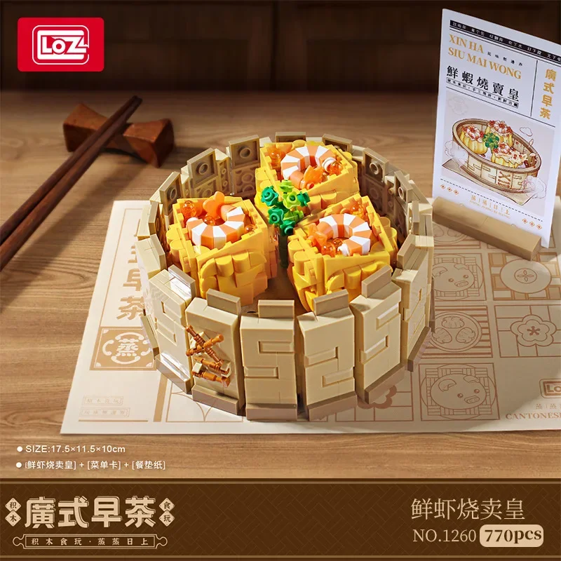 (694 Piezas) Mini Juguetes De Modelos De Postres Chinos Para Armar, Serie Temática De Comida.