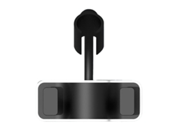 Soporte de ducha ajustable 360° con panel ampliado (sin orificio) - Negro