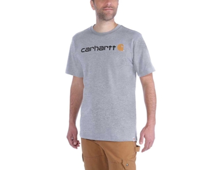 Camiseta Unisex CARHARTT Ajuste Relaxado Core Logo Gris (2XL)