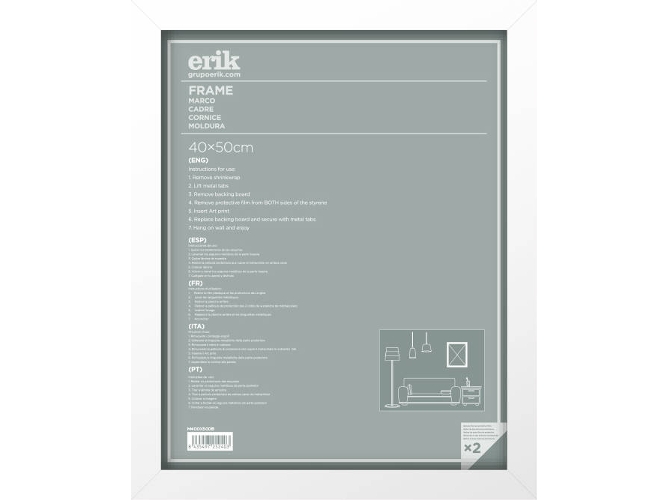 Marco ERIK EDITORES MDF Blanco (40X50 cm)
