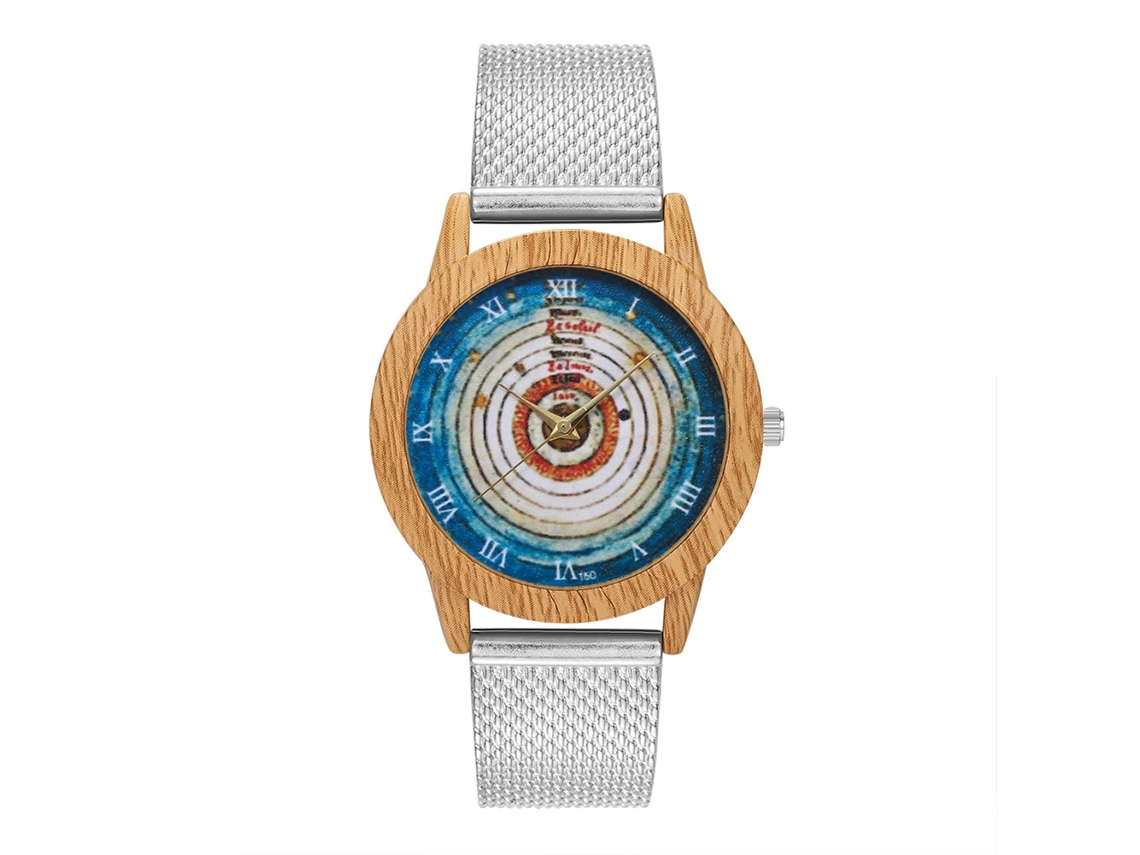 Reloj De Cuarzo Unisex Con Correa De Silicona Y Dial De Anillo Anual Zhoulianfa (plata)