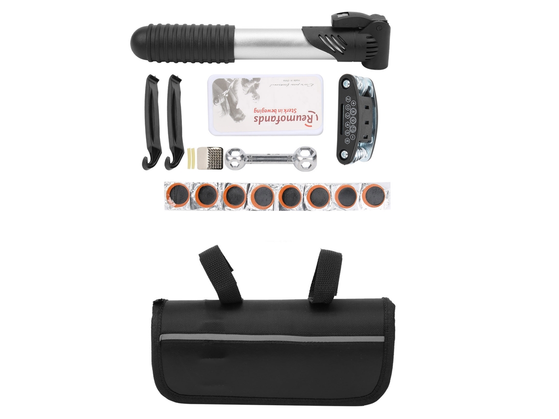 2026-kit De Reparación De Bicicleta Con Bolsa Herramientas Parches Llaves Y Accesorios Para Reparar Neumáticos