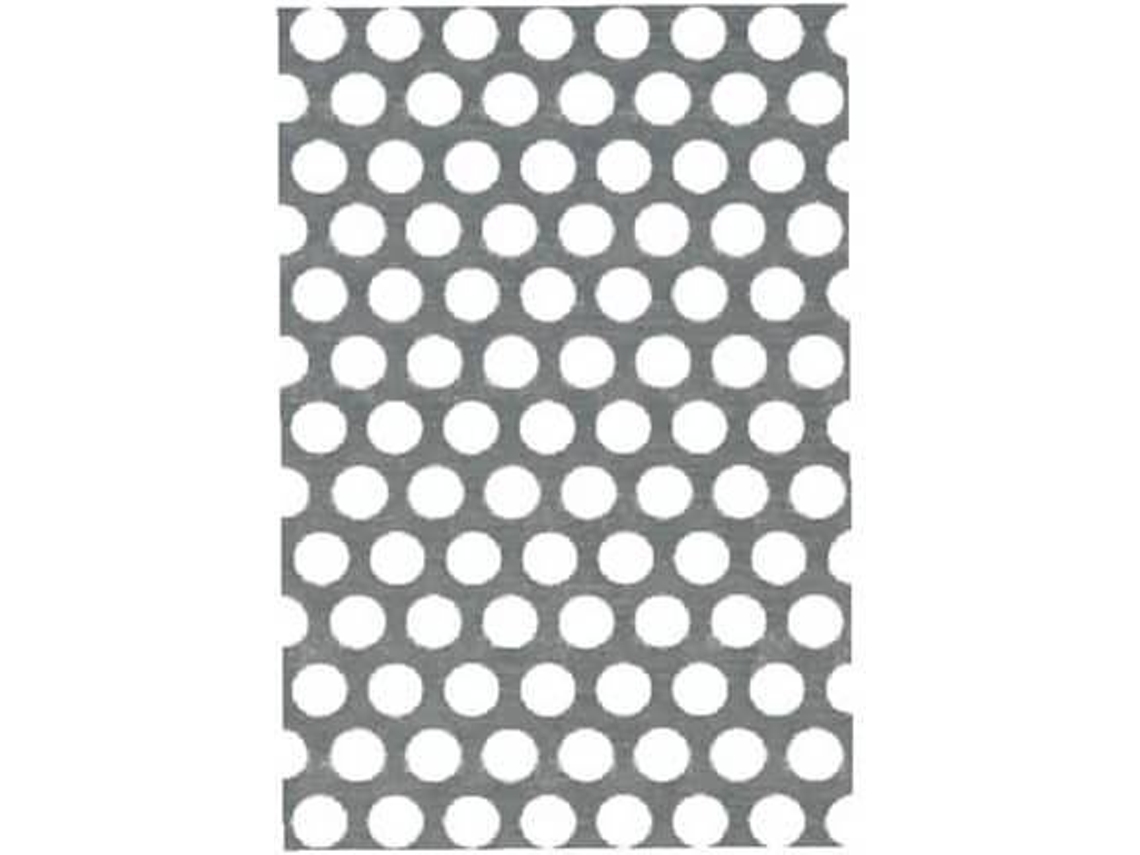 Chapa aluminio perfurada redonda 120 x 1000 x 0,8mm - 464233
