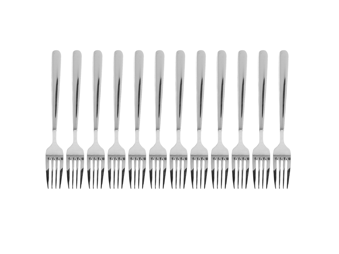 Juego De Cubiertos De Acero Inoxidable De 12 Piezas, Tenedores Plateados, Cubertería Para Cocina Y Restaurante.