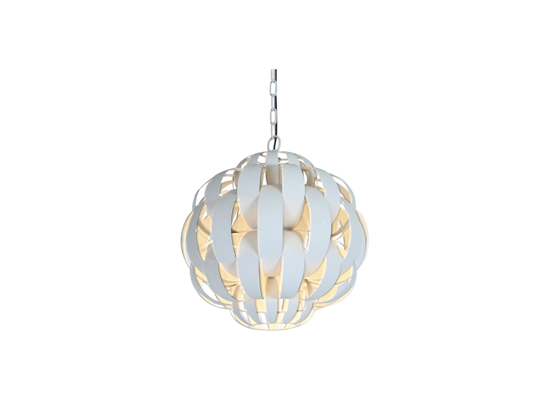 Lampara Techo Metal Rugoso Beige 50x50x53cm