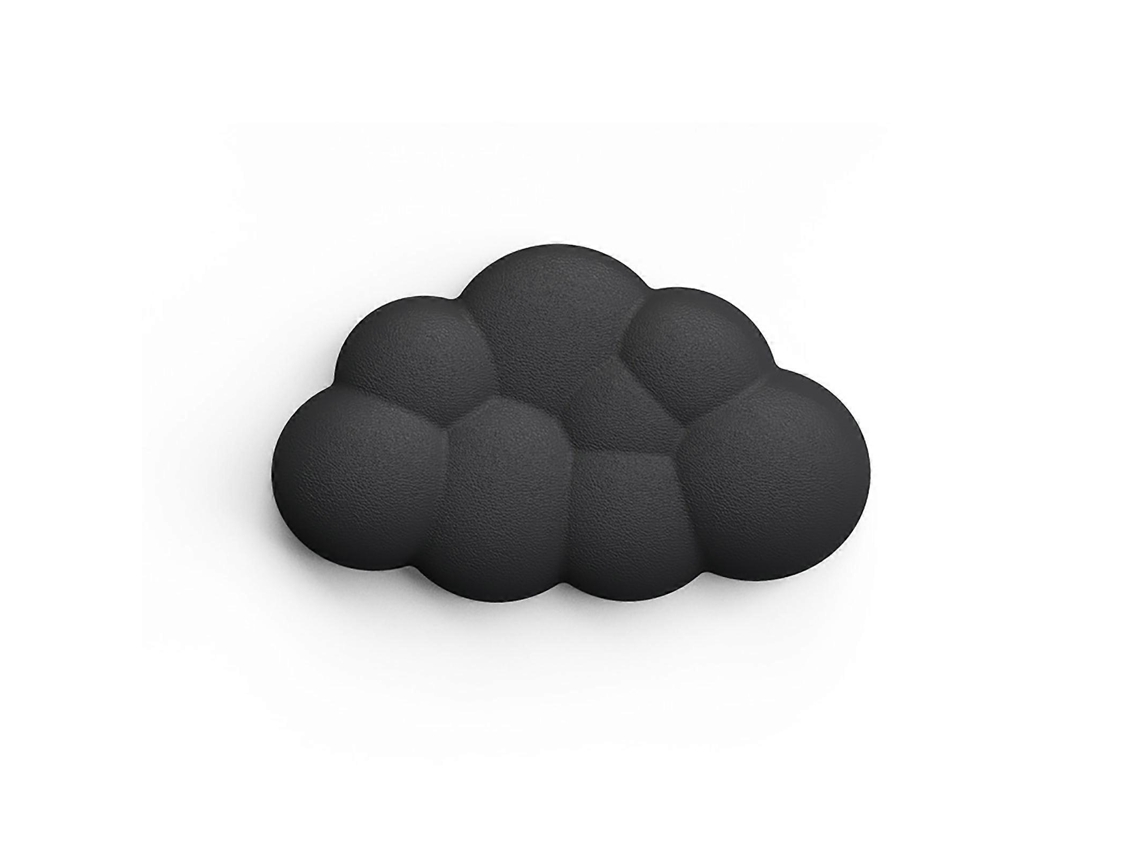 Alfombrilla de ratón con reposamuñecas en forma de nube para teclado y ratón, base antideslizante, ideal para oficina y juegos. Color negro. Chennnls