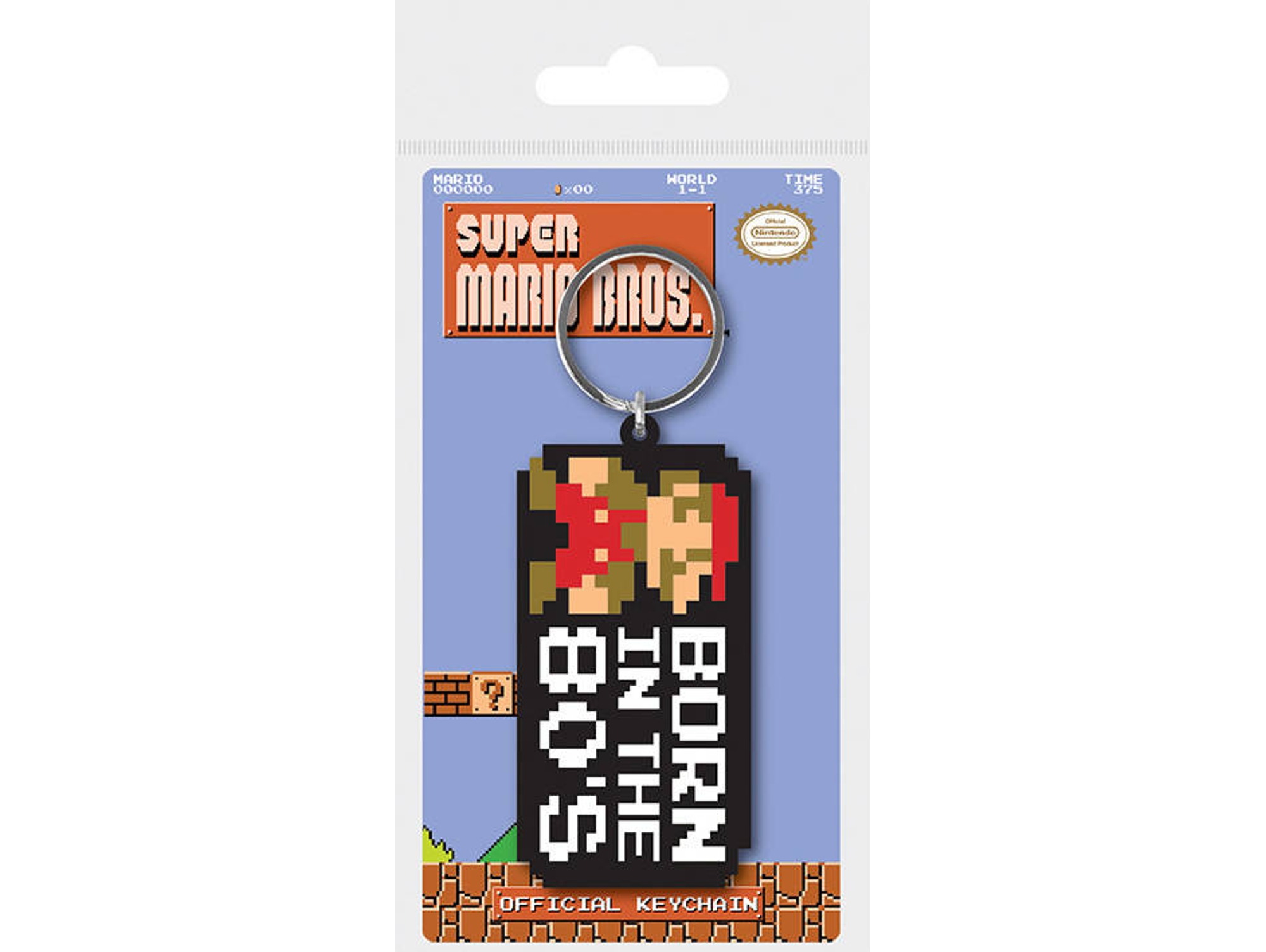 SUPER MARIO RUBBER KEYCHAIN BORN IN 80S