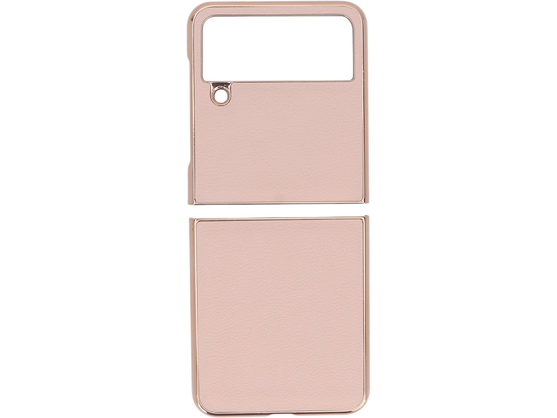 Funda Plegable Para Teléfono, Soporte Portátil De Cuero Para Galaxy Z Flip 4 (rosa)