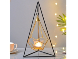 Rebe-porta Velas De Metal Moderno Decorativo Lámpara Romántica Para Sala Hotel Restaurante Modelo De Canasta Colgante Triangular