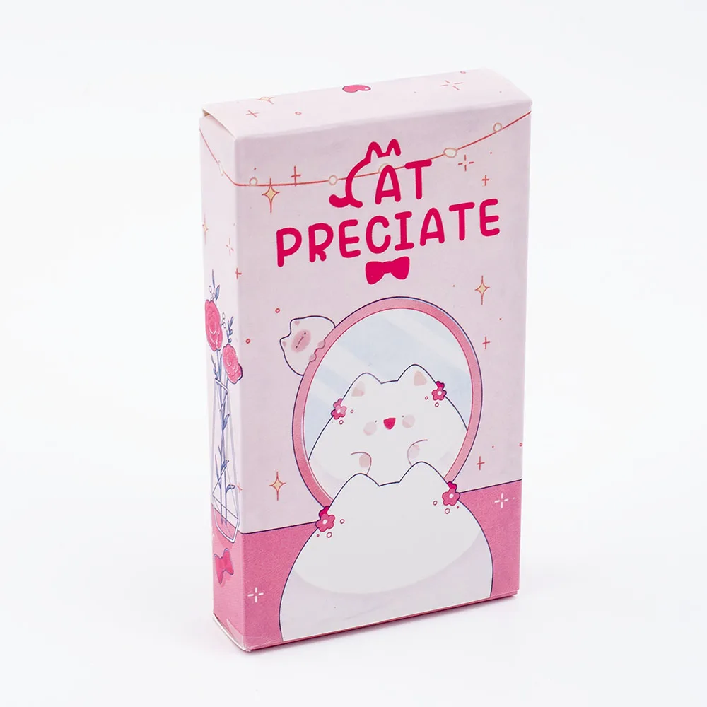 Baraja De Tarot Del Gato, 48 Cartas (22 Arcanos Mayores Y 26 Cartas Oráculo), Versión En Inglés, 10,4 X 6,1 Cm.