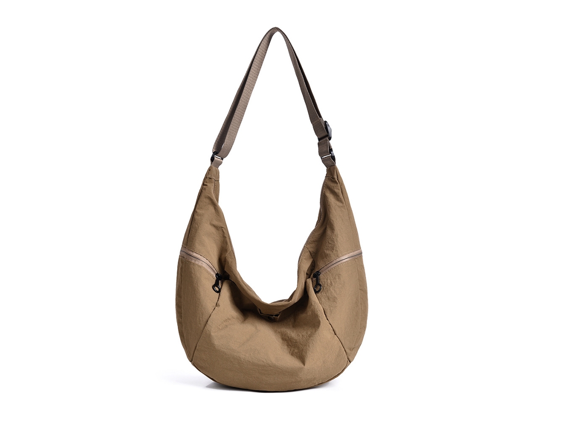 (marrón) Bolso De Gran Capacidad, Estilo Deportivo Ligero, Bandolera, Bolso De Hombro De Nailon.