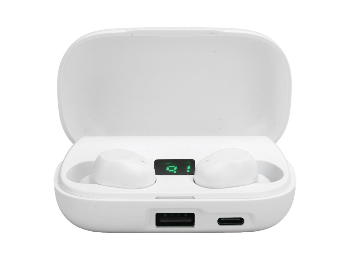 Auriculares Estéreo Binaurales Hifi Bluetooth Tws Para Música Y Deportes, Color Blanco Cv-10