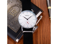 Reloj De Cuarzo Para Hombre Onola 3806 Con Correa De Cuero/nylon, Resistencia Al Agua De 3 Atm, Modelo De Moda.