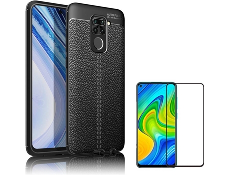 Funda y Protector Xiaomi Redmi Note 9 Rugged Leather Negro