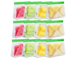 Bolsas reutilizables para almacenamiento de alimentos, de pie, bolsas Ziplock de calidad alimentaria, para carne, frutas, cereales, aperitivos NEVEANCE