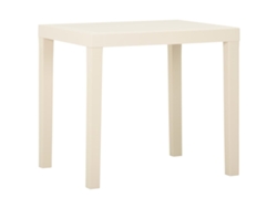 Mesa de jardín LOVELY HOME de plástico blanco (79 x 65 x 72 cm)