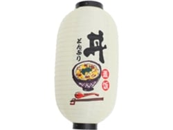 Farol japonés decorativo de seda con marco de metal, elegante lámpara colgante para decoración.