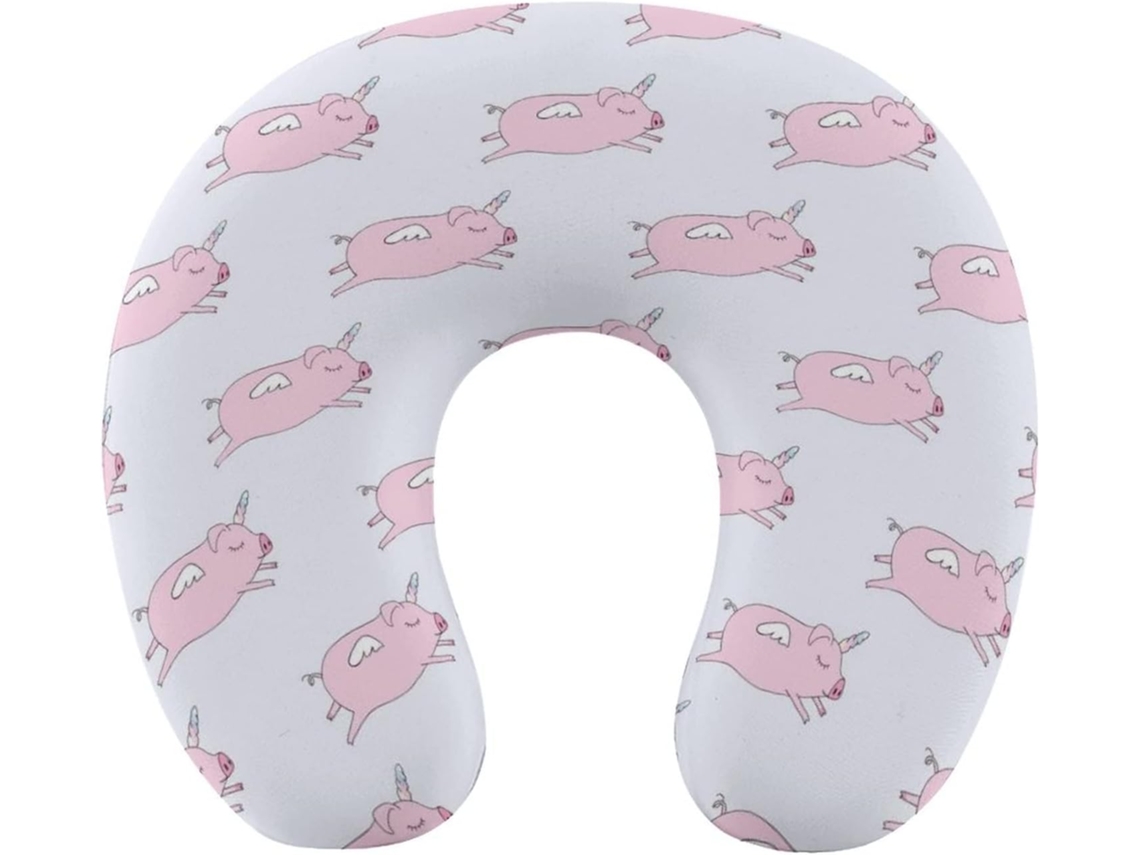 Almohada Viaje Forma Cerdito Espuma Viscoelástica Viscoelástica Fácil Relajación Cómodos Familia.brfácil