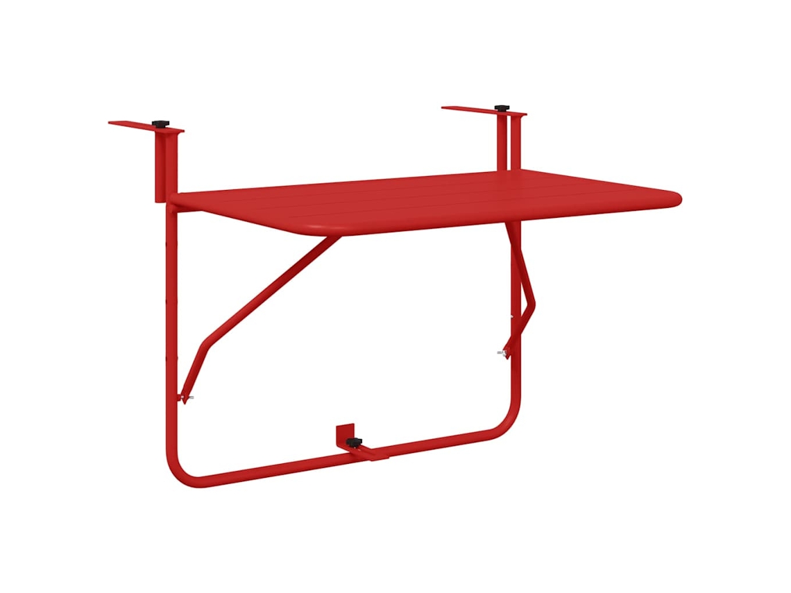 Maison Exclusive - Mesa Colgante De Balcón Rojo 60 X 39 X 65 Cm Acero