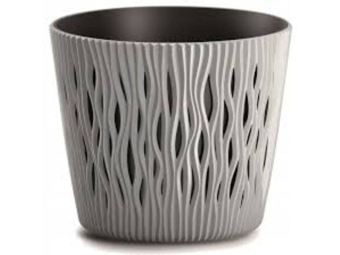 Maceta PROSPERPLAST Sandy Round (Gris - 26.2 x 26.2 x 22.2 cm)