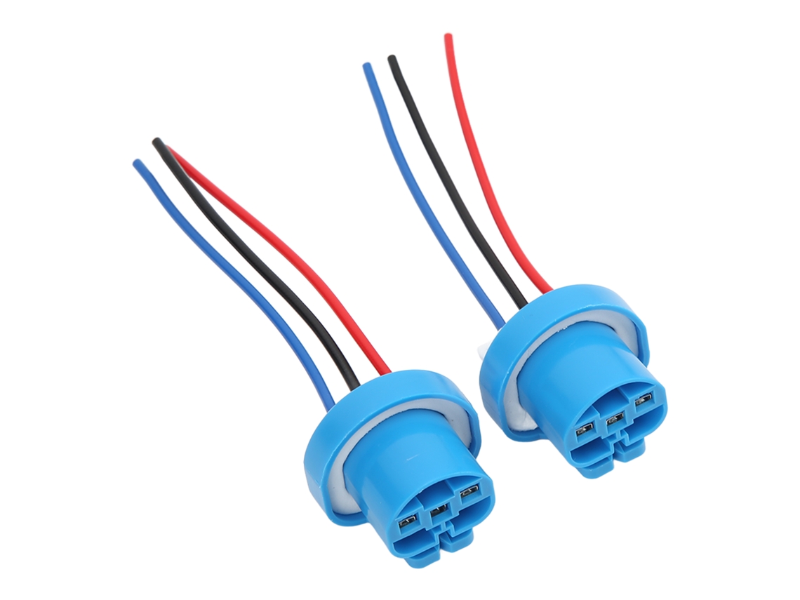 piezas de base hembra para luz de freno, ligera, compacta y práctica, con conector para cableado de luz trasera y luz de freno, intermitente.