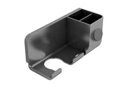 Soporte para secador de pelo de pared, estable, ahorra espacio, resistente al agua y al óxido.