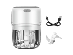 Mini Picadora De Alimentos Eléctrica Mezclador De Alimentos Carga USB Portátil Inalámbrico Impermeable 250 Ml Blanco CUICH