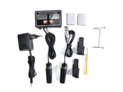 Medidor De Ph Y Conductividad Eléctrica (ec) En Línea Para Agua Con Sonda Reemplazable Y Compensación Automática De Temperatura. Enchufe Europeo De 220 V.