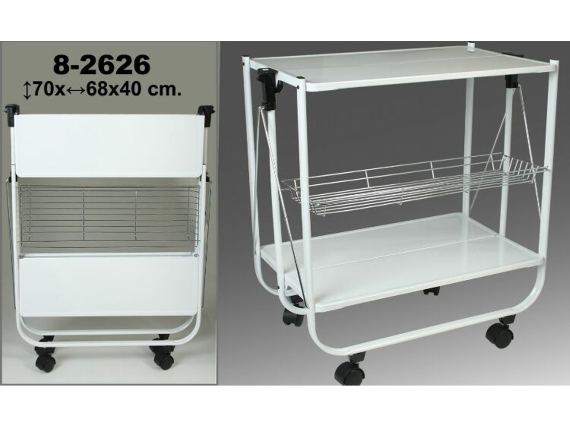 Camarera metal blanco