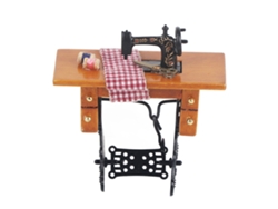 Yncm-máquina De Coser Miniatura 1:12 Vintage Para Casa De Muñecas, Mueble Simulación