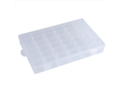 Caja De Almacenamiento Ajustable Con 36 Compartimentos Para Pendientes Y Accesorios - Transparente