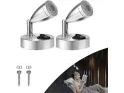 2 luces de lectura LED de 3 W y 12 V con interruptor Nostalgia88