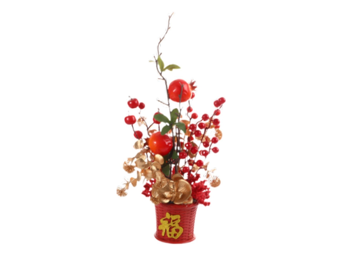 Ramo de flores artificiales para decoración de Año Nuevo chino, slowmoose