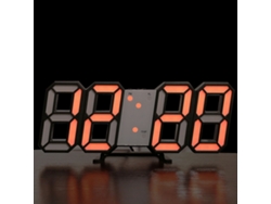 Despertador digital LED 3D, mesa/pared, moderno, brillo ajustable, snooze, temperatura, dormitorio/oficina Kofihety