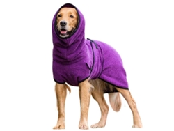 2026-bata De Baño Para Perros Ropa De Secado Toalla Abrigo Calientito Mascota Talla S-5xl S Púrpura