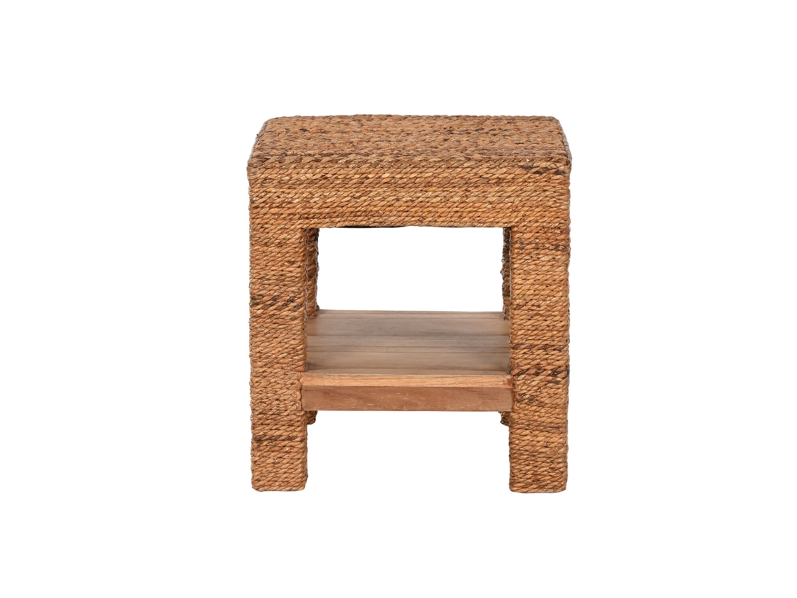Mesita Auxiliar Fibra Teca Natural 40x40x40cm