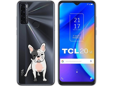 Carcasa TCL 20 SE TUMUNDOSMARTPHONE Dibujos Transparente Perros 06 Multicolor
