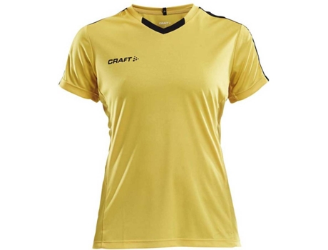 Camiseta de Mujer para Fútbol CRAFT Progress Contrast Amarillo (XS)