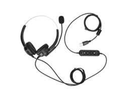 Auriculares Binaurales Usb Con Micrófono, Reducción De Ruido Y Control De Volumen Para Atención Al Cliente.