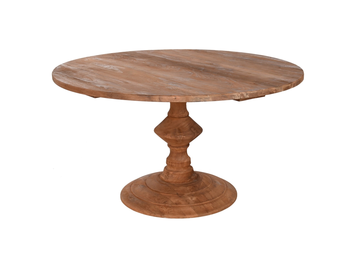 Mesa Redonda Comedor Teca Reciclada 140x140x75cm