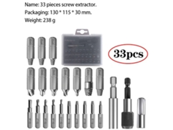 Conjunto De 33 Extractores De Parafusos Danificados E Desgastados, Extractor Universal De Parafusos Quebrados Hss