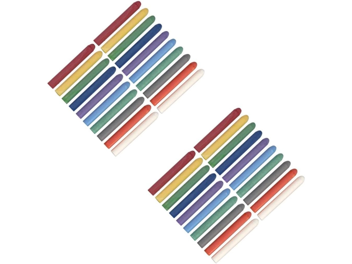 2 Cajas De Tiza Soluble De Colores Lavable Para La Enseñanza Del Arte Y Pizarras Blancas.